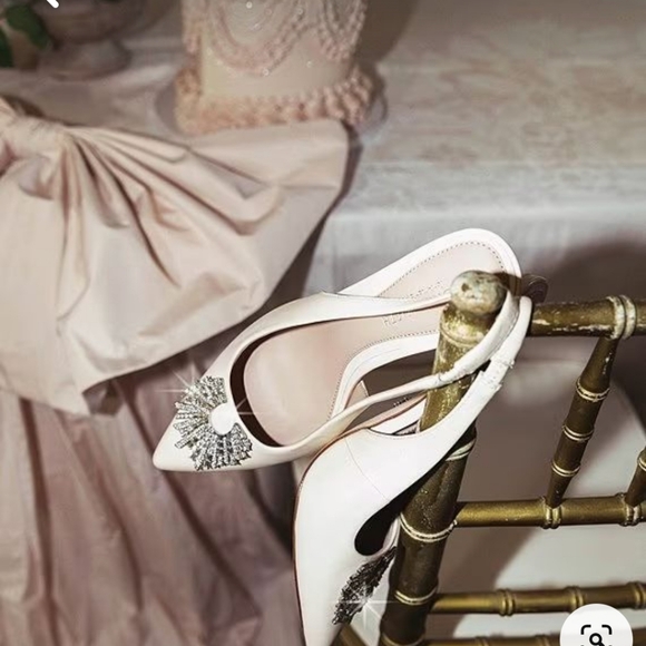 Antonio Melani x Born on Fifth Millie Leather Jewel Ornament Slingback P… - Picture 2 of 7